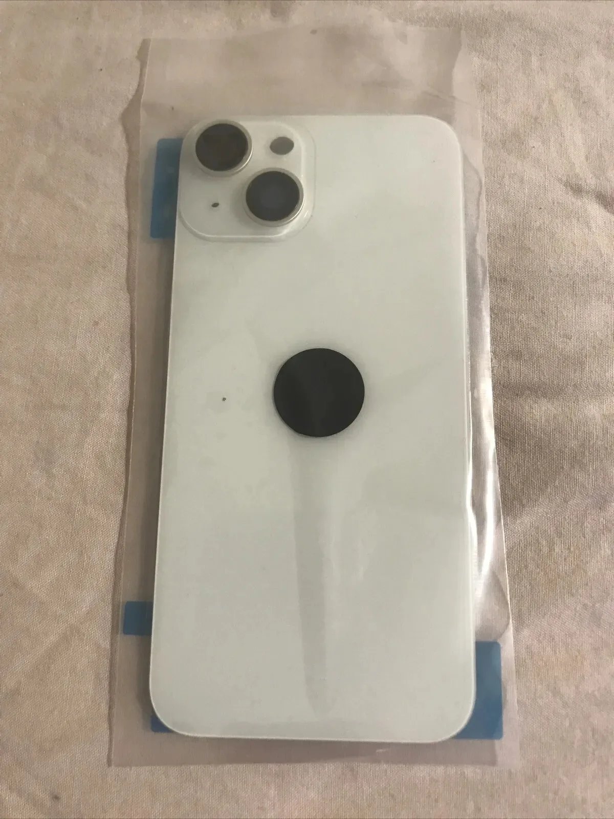 Back vetro Scocca Posteriore Per iPhone 14 Compatibile Apple Bianco starlight