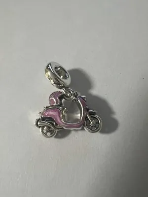Charm Pendente Scooter Motore Rosa in Argento 925 - LAB22609272142