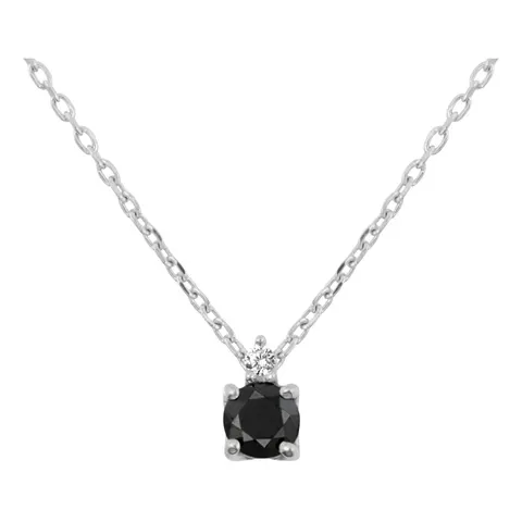 Stroili Silver Elegance Collana con cubic zirconia nero Argento 925 1684148