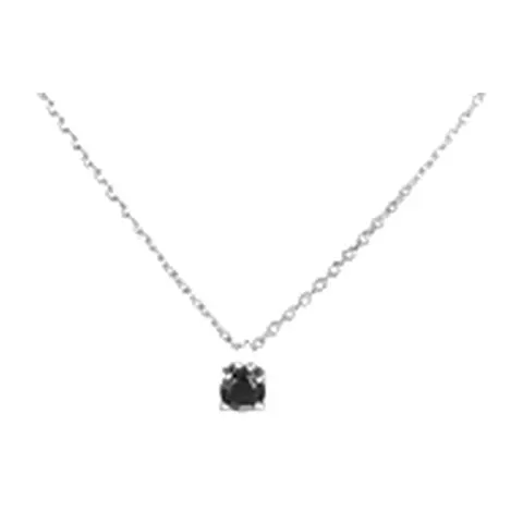 Stroili Silver Elegance Collana con cubic zirconia nero Argento 925 1684148