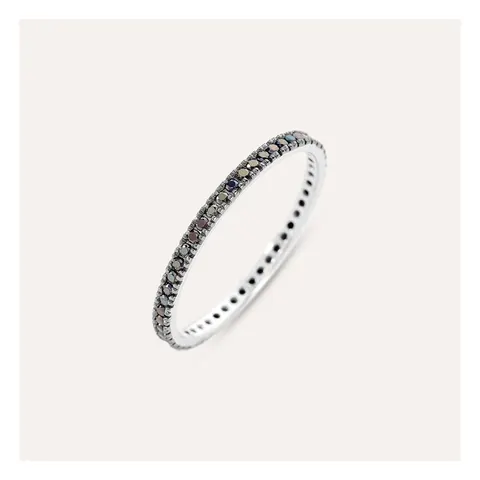 Stroili L'Homme Or Anello con spinelli neri Oro 9kt Misura 22 1426349