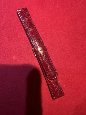 Cinturino per orologio in pelle coccodrillo bordeaux 16mm - 2606231920