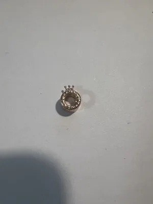 Charm Pendente a Forma di Corona in Argento 925 Placcato Oro - LAB22609302336