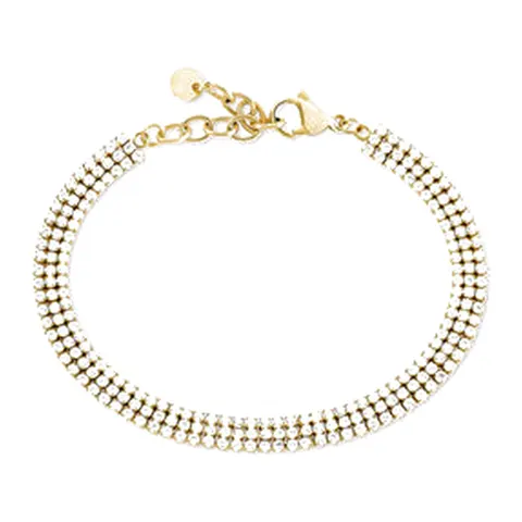 Stroili Aura Collection Bracciale tennis dorato con cubic Acciaio 1699547