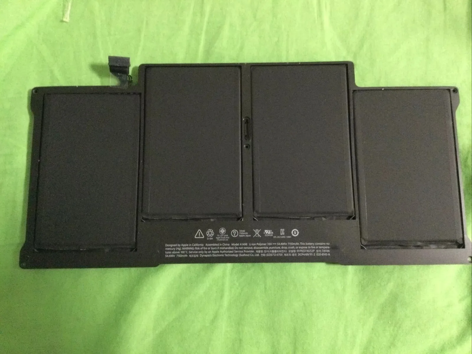 Apple Originale Macbook Air 13” A1466 Batteria Litio A1496 513 Cicli 5835 Mah