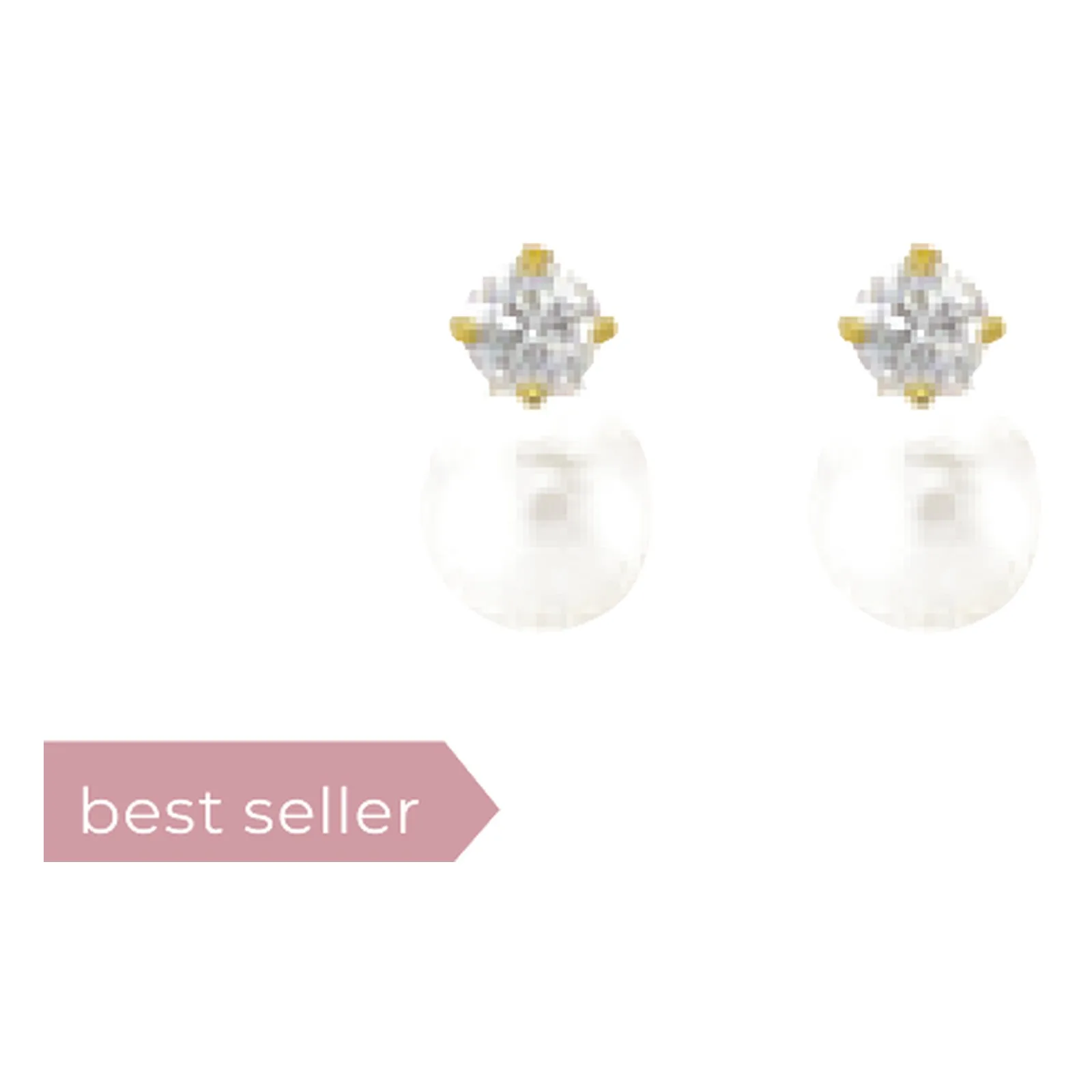 Stroili Bon Ton Orecchini lobo con perle e cubic zirconia Oro 9kt 1426716