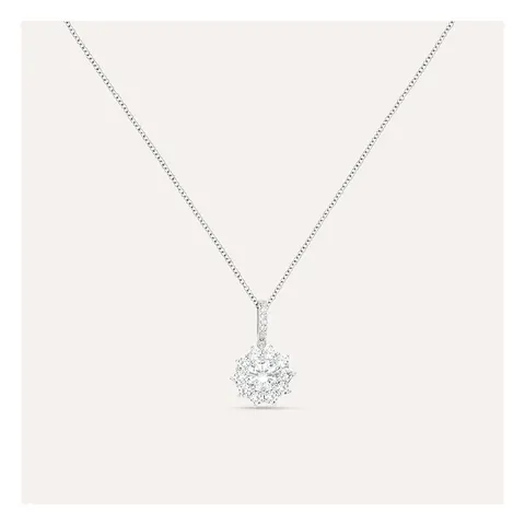 Stroili Silver Elegance Collana fiore con cubic zirconia Argento 925 1694906