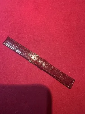 Cinturino per orologio in pelle coccodrillo bordeaux 16mm - 2606231912