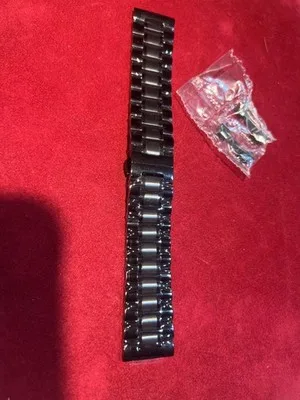 Cinturino per Orologio in Acciaio Nero 24mm Nuovo - LAB22609240030