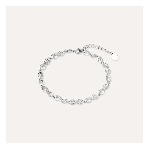 Stroili Silver Moments Bracciale tennis infinito con cubic Argento 925 1680829