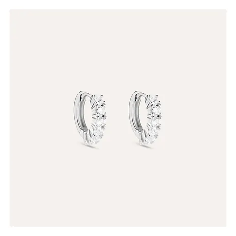 Stroili Silver Elegance Orecchini a cerchio hoops con cubic Argento 925 1699490