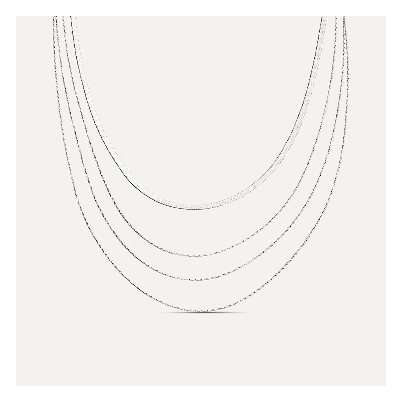 Stroili Silver Collection Collana multi chain Argento 925 1688349