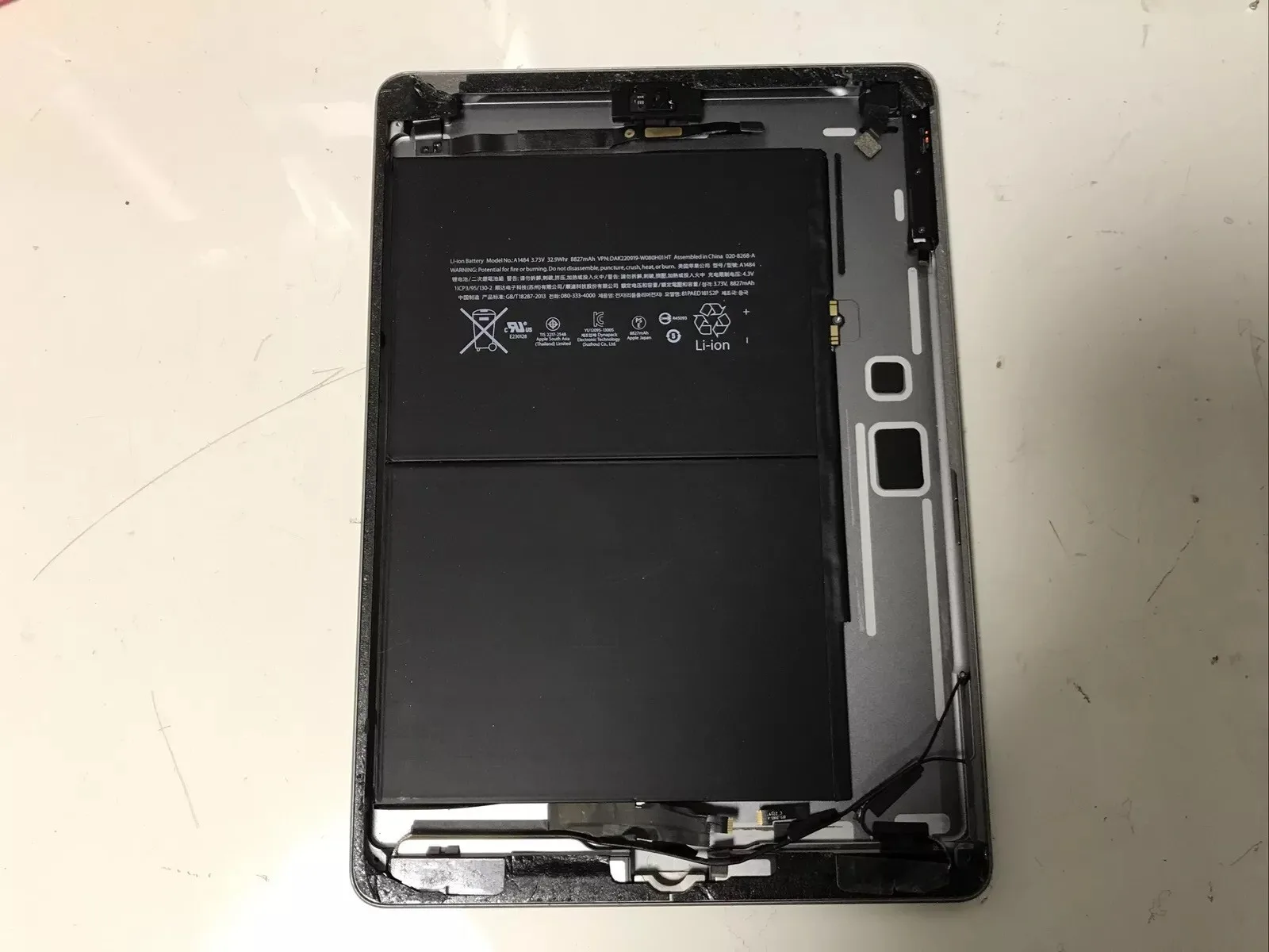 Originale Apple iPad Air Chassis Batteria scocca Fotocamera Wifi A1474 Nero