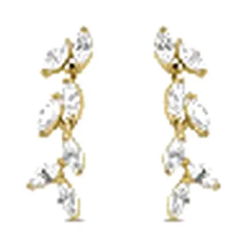 Stroili Claire Orecchini foglia con cubic zirconia Oro 9kt 1436016
