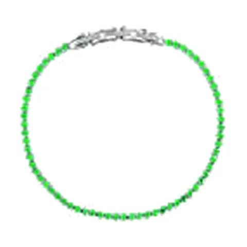 Stroili Man Code Bracciale tennis con cristalli verdi Acciaio 1692875