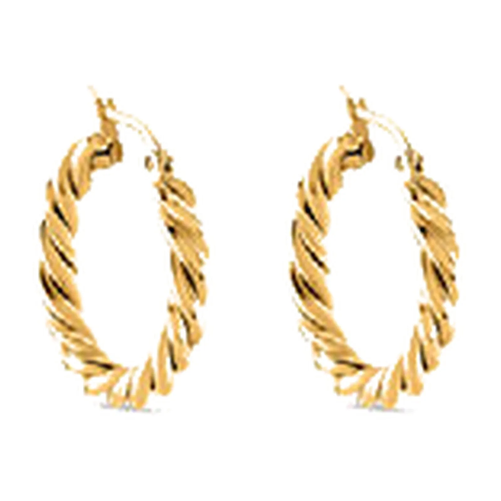 Stroili Radiance Collection Orecchini a cerchio torchon dorati Acciaio 1699554