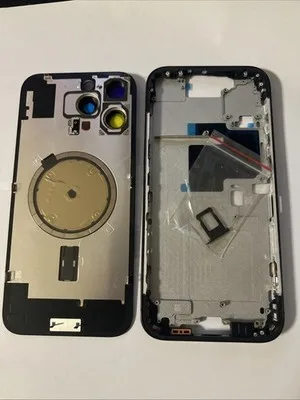 Compatibile Per Apple scocca Chassis Iphone Frame 16 Pro Max Nero + Vetro