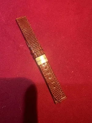 Cinturino per orologio in pelle di lucertola marrone 18mm - 20240522104500