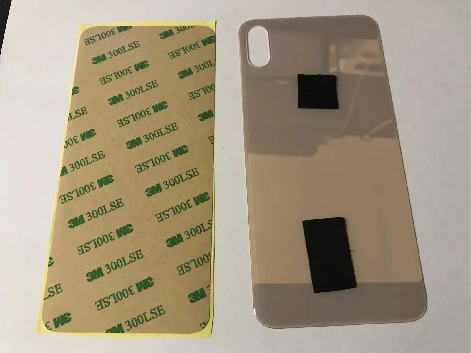 Back vetro Scocca Posteriore Per iPhone XS Max Oro Foro Big
