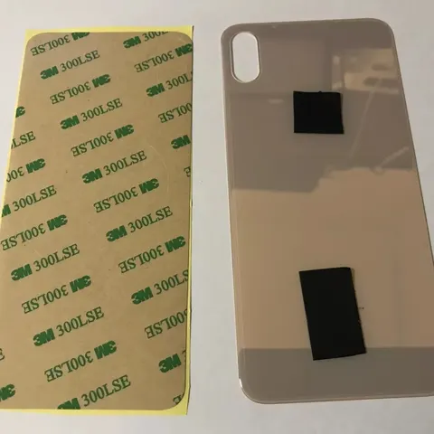 Back vetro Scocca Posteriore Per iPhone XS Max Oro Foro Big