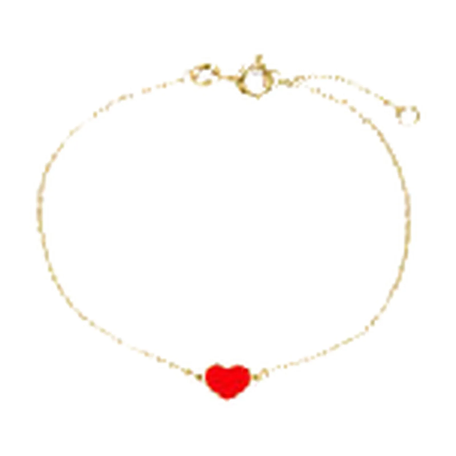 Stroili Mon Petit Bracciale con cuore rosso smaltato Oro 9kt 1436009