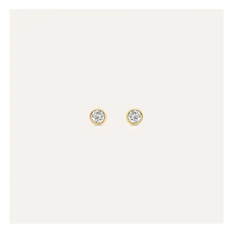 Stroili Bon Ton Orecchini lobo con cubic zirconia Oro 9kt 1425420