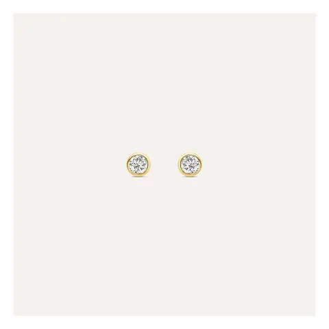 Stroili Bon Ton Orecchini lobo con cubic zirconia Oro 9kt 1425420