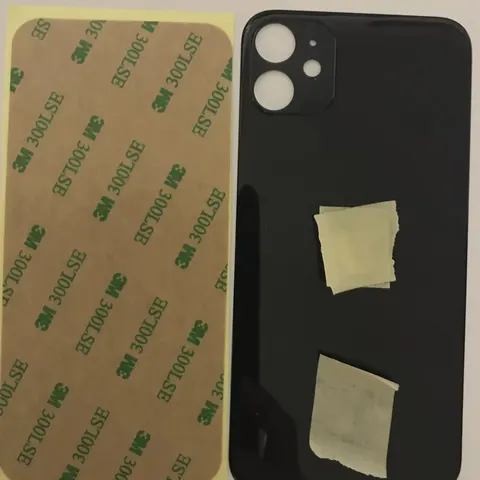 Back vetro Scocca Posteriore Per iPhone 11, Nero GRIGIO Foro Big