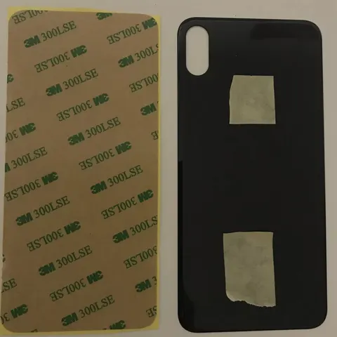 Back vetro Scocca Posteriore Per iPhone XS Max Nero GRIGIO SIDERALE Foro Grande