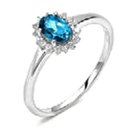 Stroili Amelie Anello ovale con topazio london blue Oro 9kt Misura 18 1414429