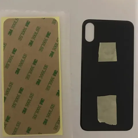 Back vetro Scocca Posteriore Per iPhone X, Nero GRIGIO SIDERALE Foro Big