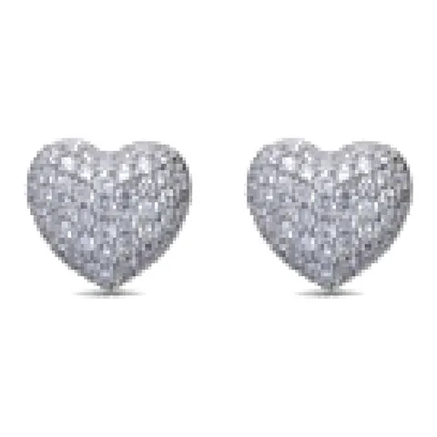 Stroili Silver Shine Orecchini lobo con cubic zirconia cuore Argento 925 1666880