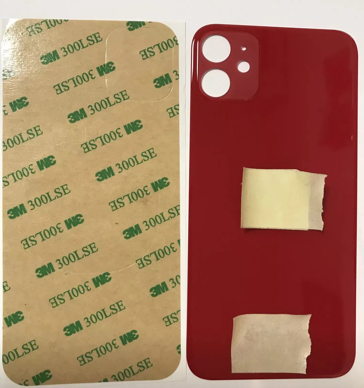 Back vetro Scocca Posteriore Per iPhone 11, Rosso Foro Big
