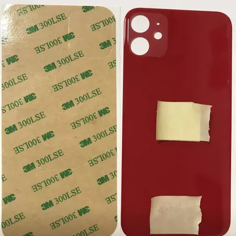 Back vetro Scocca Posteriore Per iPhone 11, Rosso Foro Big