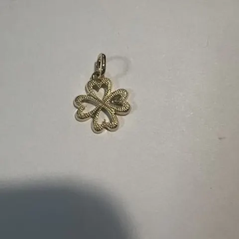 Ciondolo quadrifoglio in argento sterling 925 placcato oro - LAB22609302142
