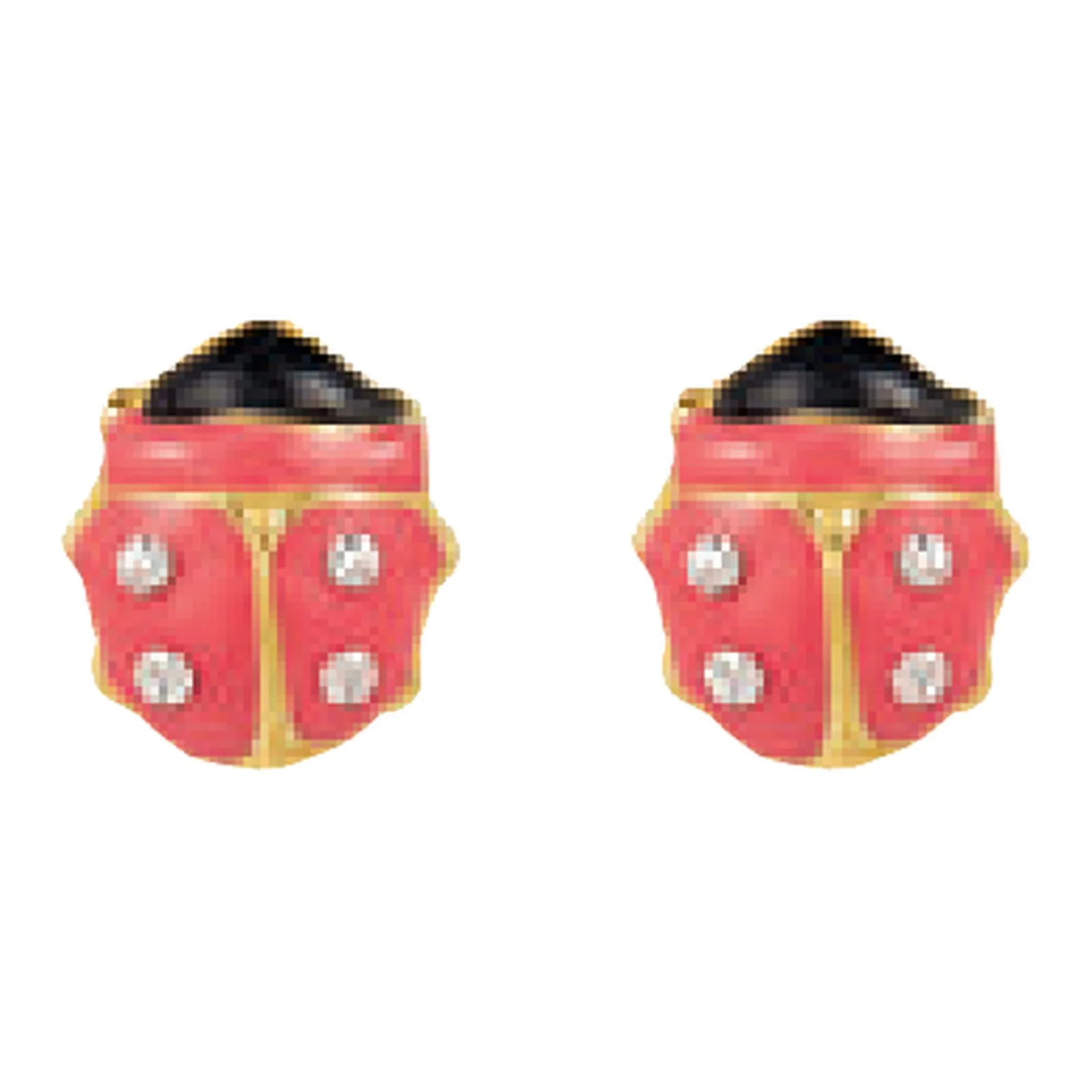 Stroili Mon Petit Orecchino lobo con smalto e cristalli Oro 9kt 1425444