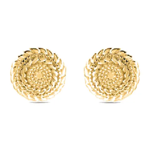 Stroili Radiance Collection Orecchini lobo a bottone dorati Acciaio 1699557