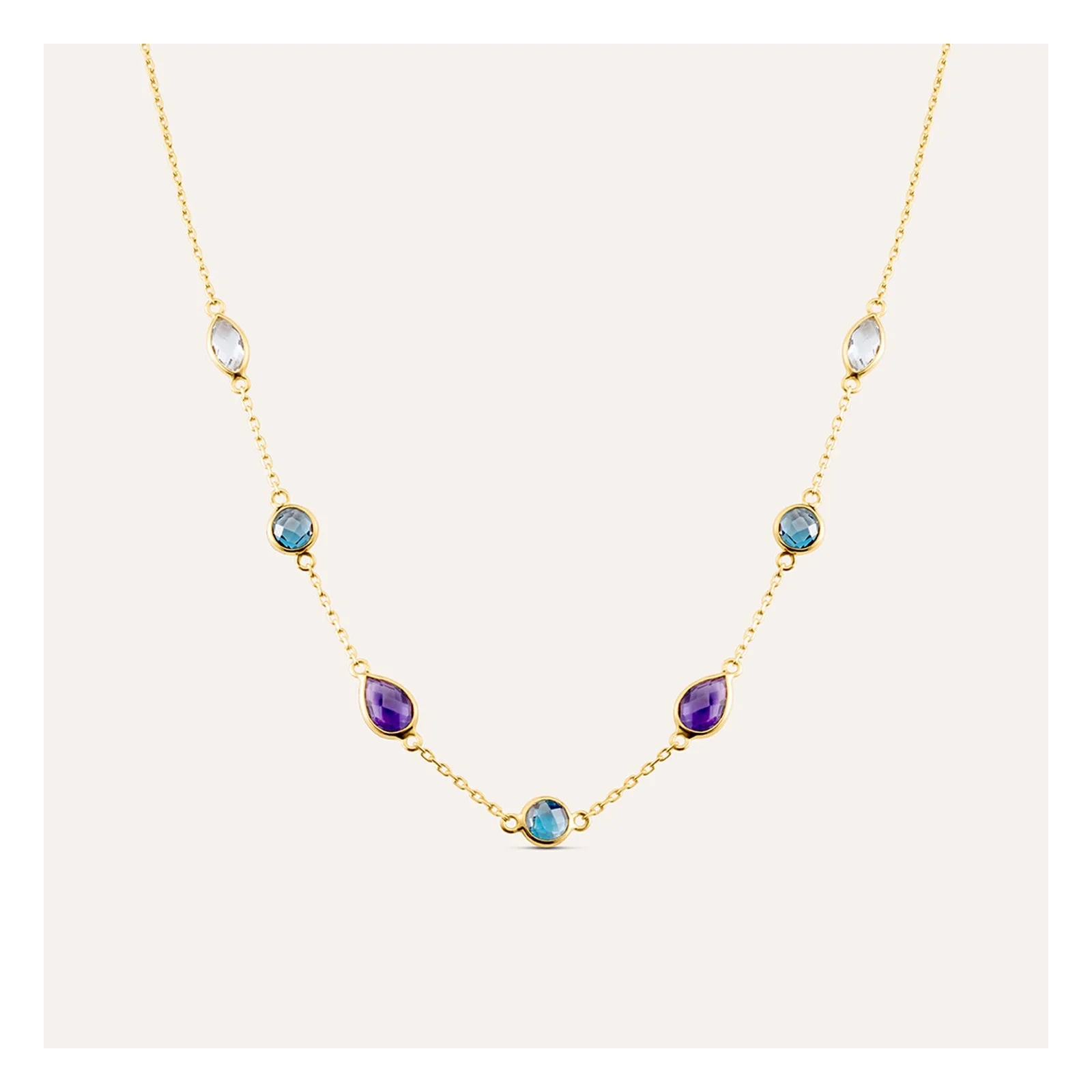 Stroili Amelie Collana multistone cipollina Oro 9kt 1437871