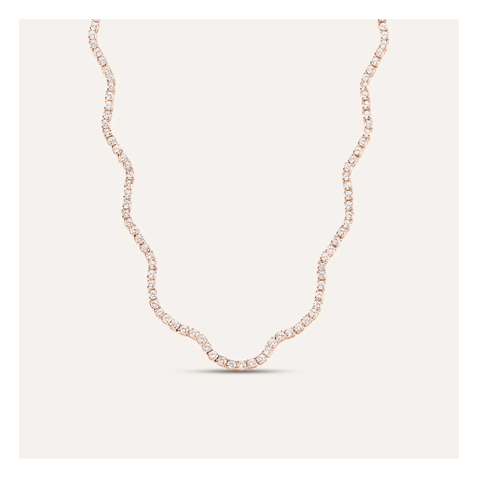 Stroili Romantic Shine Collana in ottone rosato e cristalli Metallo 1689010