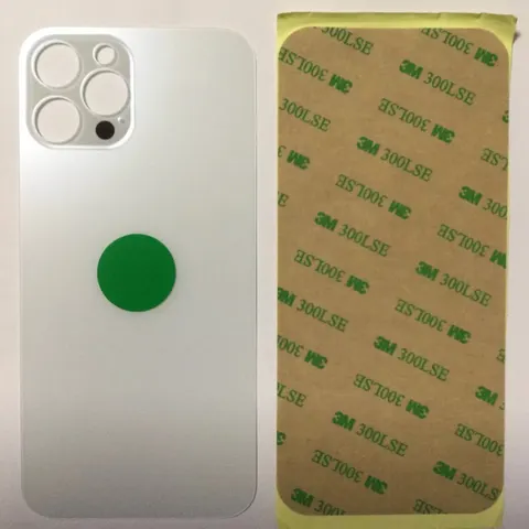 Back vetro Scocca Posteriore Per iPhone 12 Pro, Bianco Foro BIG