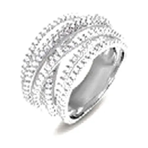 Stroili Silver Elegance Anello cruise sette fasce Argento 925 Misura 18 1699507