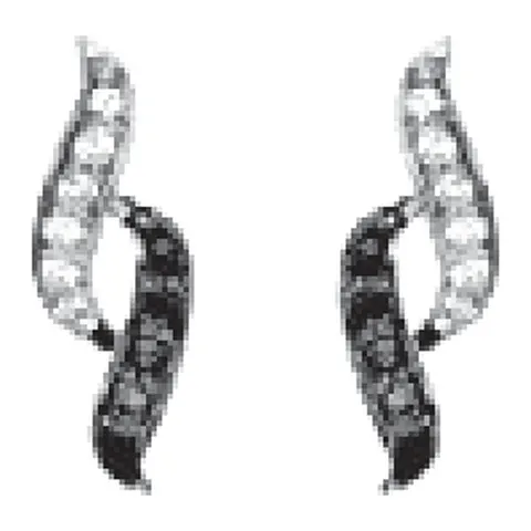 Stroili Silver Shine Orecchini lobo doppia onda con cubic Argento 925 1680516