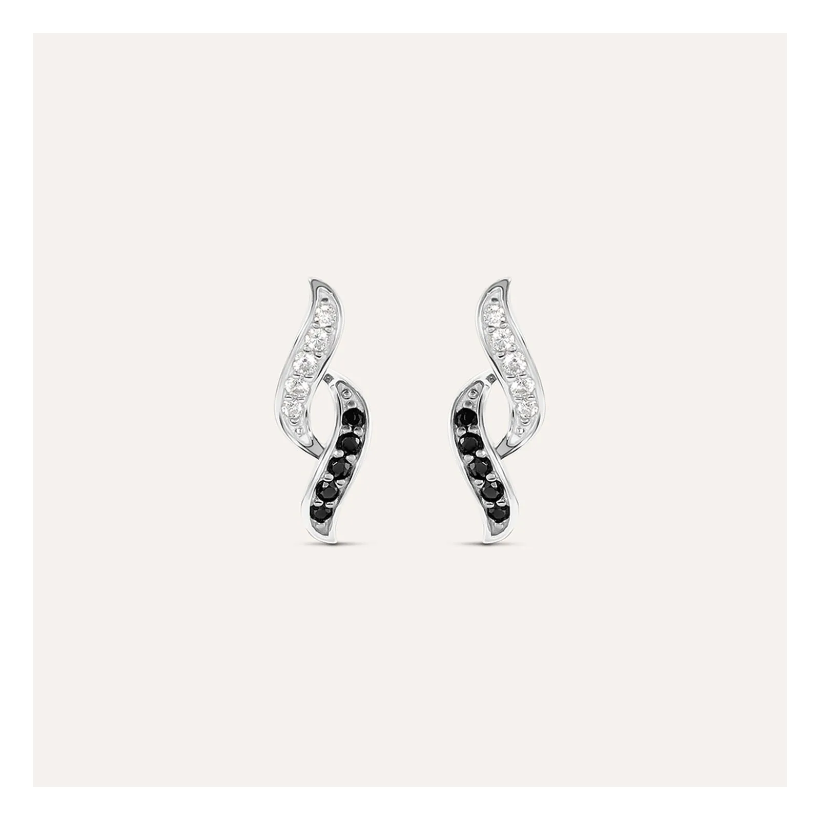 Stroili Silver Shine Orecchini lobo doppia onda con cubic Argento 925 1680516