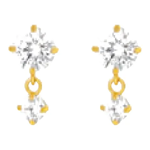 Stroili Bon Ton Orecchini lobo con cubic zirconia Oro 9kt 1426718