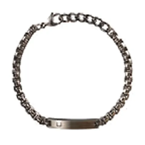 Stroili Man Code Bracciale IP gun e cristallo Acciaio 1628303