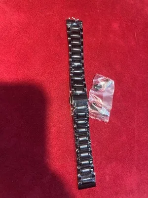 Cinturino per Orologio in Acciaio Nero Nuovo con Chiusura Deployant - LAB22609232000