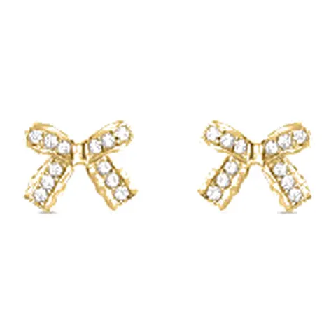 Stroili Bon Ton Orecchini fiocco con cubic zirconia Oro 9kt 1436944