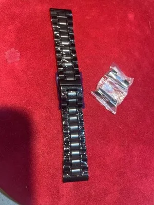 Cinturino per Orologio in Acciaio Nero 24mm Nuovo - LAB22609240000