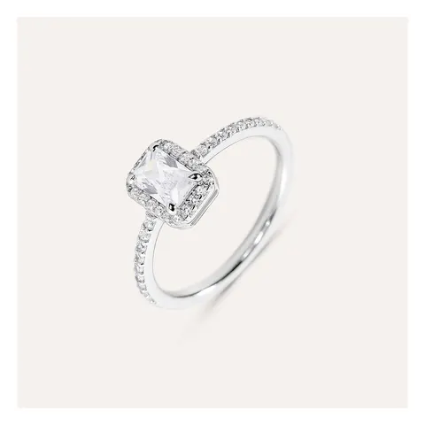 Stroili Silver Elegance Anello baguette con cubic Argento 925 Misura 14 1699472