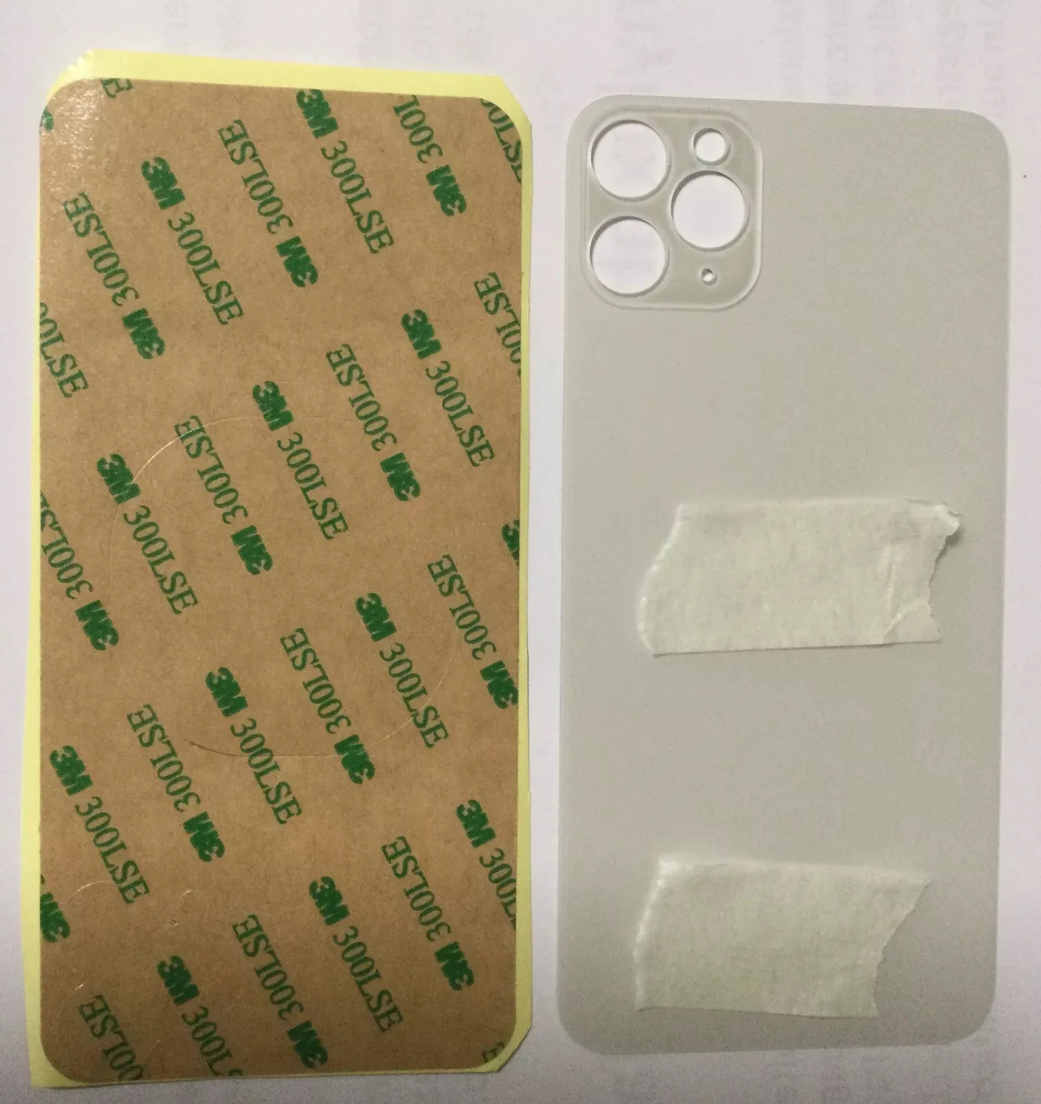 Back vetro Scocca Posteriore Per iPhone 11 Pro Max, Bianco Foro Big